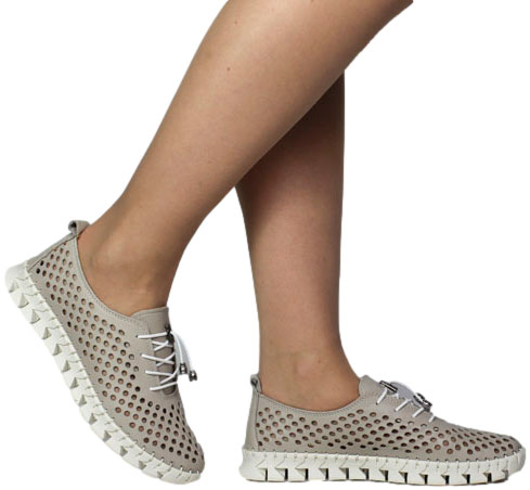 Sneakersy  Boccato 0636-2005-5 A28 Silver Grey Skóra Naturalna