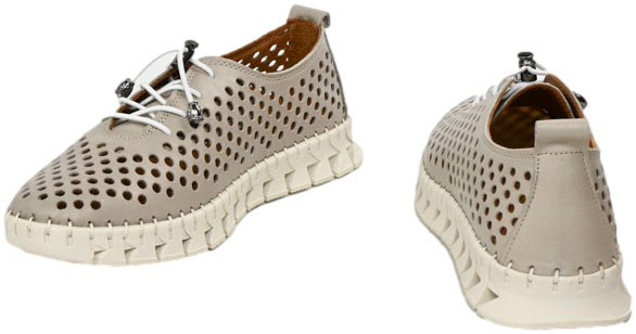 Sneakersy  Boccato 0636-2005-5 A28 Silver Grey Skóra Naturalna