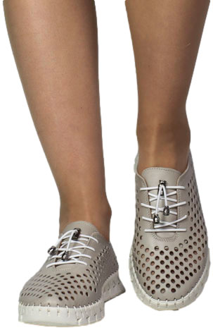 Sneakersy  Boccato 0636-2005-5 A28 Silver Grey Skóra Naturalna