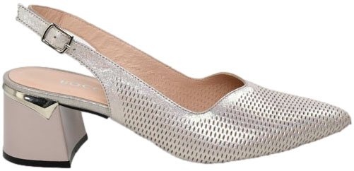 Sandały Boccato 049.7000 Bej Saten  Skóra Naturalna