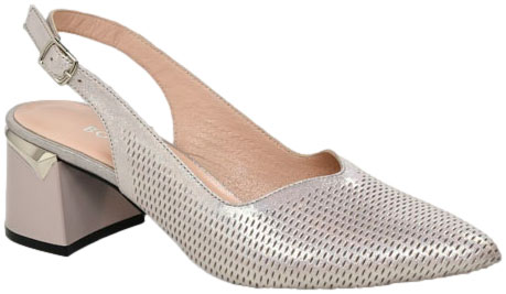 Sandały Boccato 049.7000 Bej Saten  Skóra Naturalna