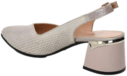 Sandały Boccato 049.7000 Bej Saten  Skóra Naturalna