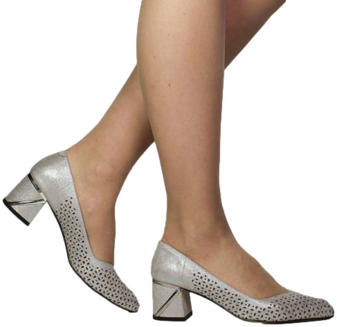 Czółenka Boccato 743.0103 VZN STNT SYHGMS Szary Skóra Naturalna