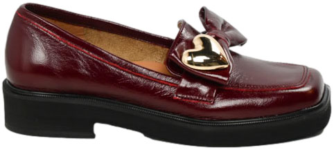 Półbuty  Exquisite 1659 Wino Naplak Skóra Naturalna