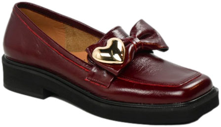 Półbuty  Exquisite 1659 Wino Naplak Skóra Naturalna