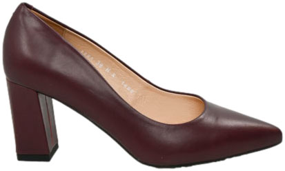 Czółenka  Exquisite 1682 Burgund Lico Skóra Naturalna