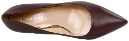 Czółenka  Exquisite 1682 Burgund Lico Skóra Naturalna
