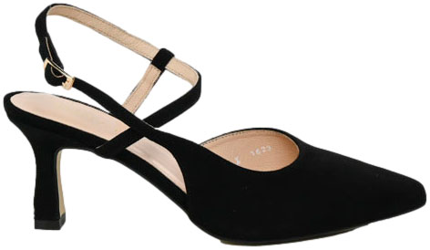 Sandały Exquisite 1623 Czarny Zamsz Skóra Naturalna