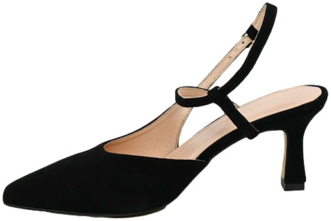 Sandały Exquisite 1623 Czarny Zamsz Skóra Naturalna