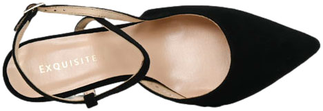 Sandały Exquisite 1623 Czarny Zamsz Skóra Naturalna