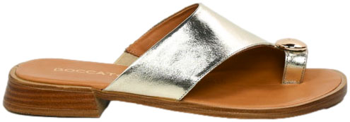 Klapki  Boccato 0105-7035-232125 41Gold Skóra Naturalna