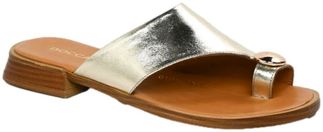 Klapki  Boccato 0105-7035-232125 41Gold Skóra Naturalna