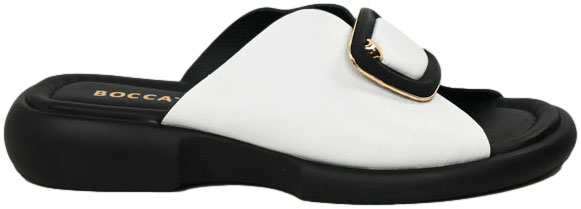 Klapki Boccato 0450-005 White Leather SYH  Skóra Naturalna