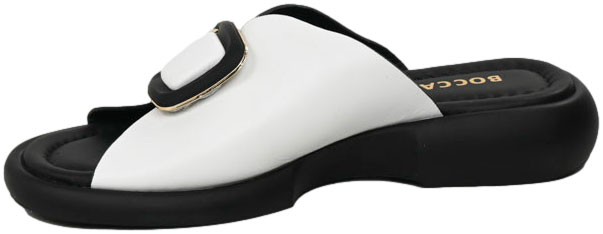 Klapki Boccato 0450-005 White Leather SYH  Skóra Naturalna