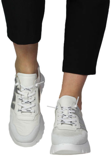 Sneakersy Wonders A-24100 Trend V Blanco Nylon Fog Hielo