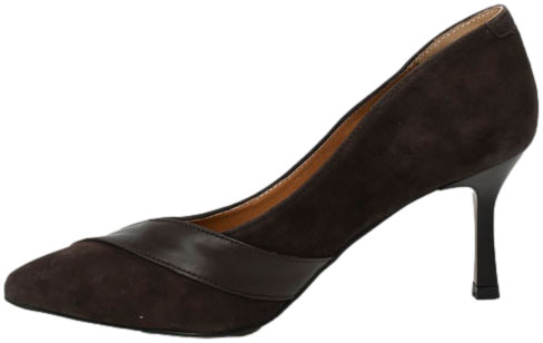 Szpilki Modne Prestige 2265/SZP Br-Zamsz +Lico Skóra Naturalna