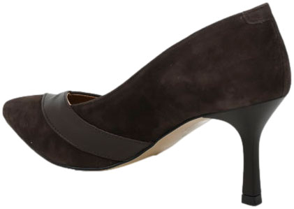 Szpilki Modne Prestige 2265/SZP Br-Zamsz +Lico Skóra Naturalna