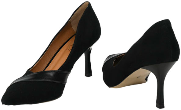 Szpilki Modne Prestige 2265/SZP K-Zamsz +Lico Skóra Naturalna