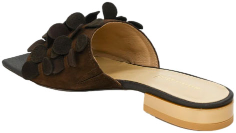 Klapki  Boccato 1172 Brąz Welur Skóra Naturalna