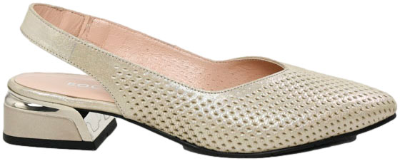 Sandały Boccato 049.5908 Gold Saten  Skóra Naturalna