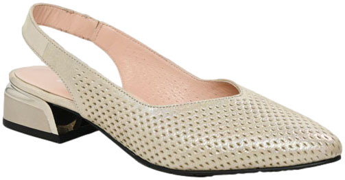 Sandały Boccato 049.5908 Gold Saten  Skóra Naturalna