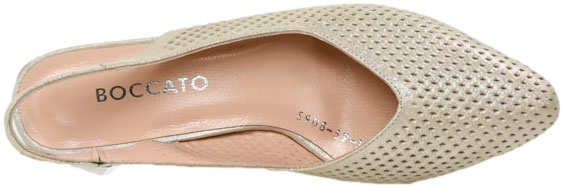 Sandały Boccato 049.5908 Gold Saten  Skóra Naturalna