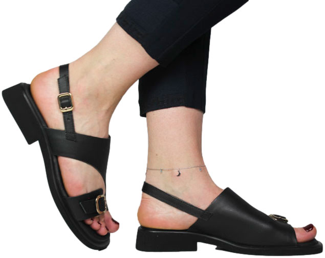 Sandały Boccato G058.1019 Siyah Deri Skóra Naturalna