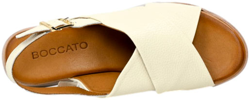 Sandały Boccato 030.104.2231 1001 Beige Skóra Naturalna