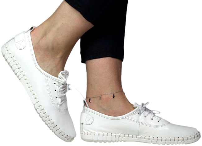 Sneakersy Boccato 500 1722 23 White  Skóra Naturalna