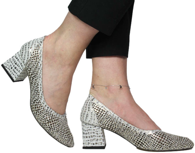 Czółenka Boccato 0436-00401 90.3 White Skóra Naturalna