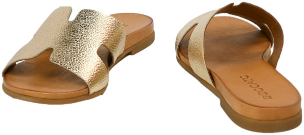 Klapki Boccato 030.02.0660 Botanic Gold Skóra Naturalna