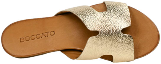 Klapki Boccato 030.02.0660 Botanic Gold Skóra Naturalna