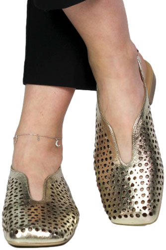 Sandały Boccato 020.1223 040 T KHV Złoto Skóra Naturalna