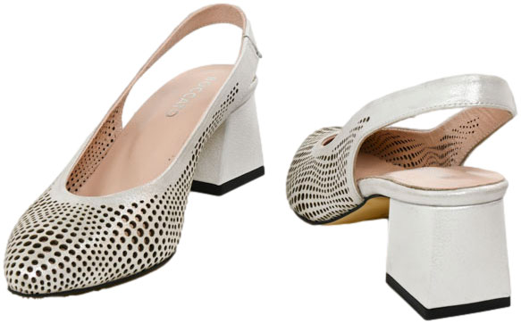 Sandały Boccato G064 24-0250 Beyaz Satenn Skóra Naturalna