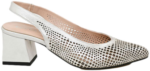 Sandały Boccato G064 24-0250 Beyaz Satenn Skóra Naturalna