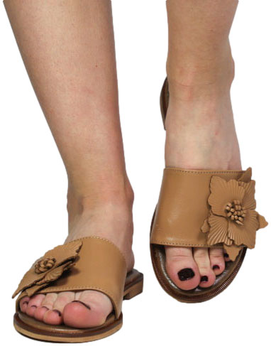 Klapki Lemar 40477 S.Cappucino Skóra Naturalna