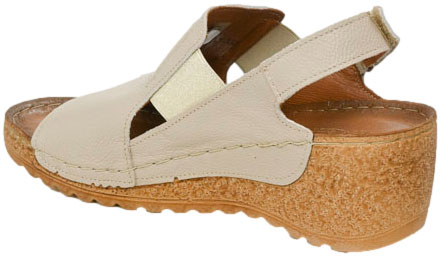 Sandały Lemar 50110 V.Taupe+Złoto Skóra Naturalna