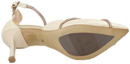 Czółenka Stylowe Prestige 2300/KL B-Perła/Złc Skóra Naturalna