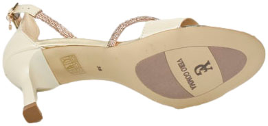 Sandały Modne Prestige 2305/KL B-Perła/Złc Skóra Naturalna