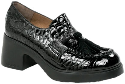 Mokasyny Wonders E-7141 Gakil Negro Lack Negro Skóra Naturalna