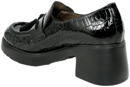 Mokasyny Wonders E-7141 Gakil Negro Lack Negro Skóra Naturalna