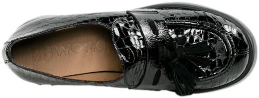 Mokasyny Wonders E-7141 Gakil Negro Lack Negro Skóra Naturalna