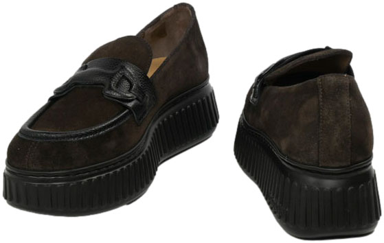 Mokasyny Wonders A-5203 Charme Testa Wild Negro Skóra Naturalna