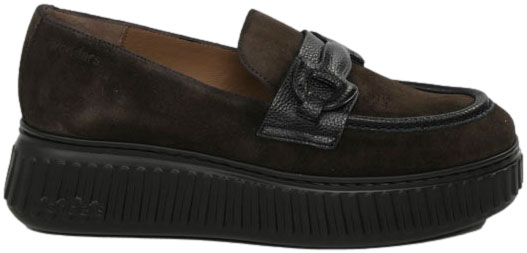 Mokasyny Wonders A-5203 Charme Testa Wild Negro Skóra Naturalna