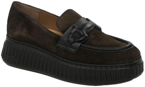 Mokasyny Wonders A-5203 Charme Testa Wild Negro Skóra Naturalna