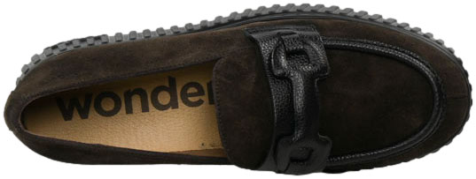 Mokasyny Wonders A-5203 Charme Testa Wild Negro Skóra Naturalna