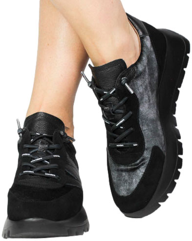 Sneakersy Wonders A-24111 Trend Negro Tej.Negro 