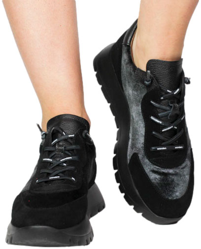 Sneakersy Wonders A-24111 Trend Negro Tej.Negro 