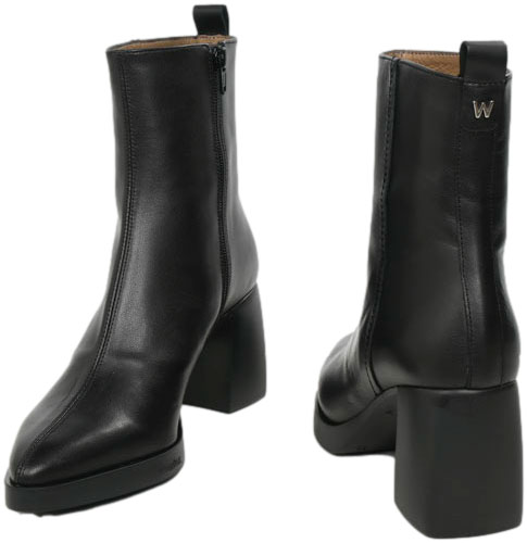 Botki Wonders L-1601 Isy Negro Skóra Naturalna 
