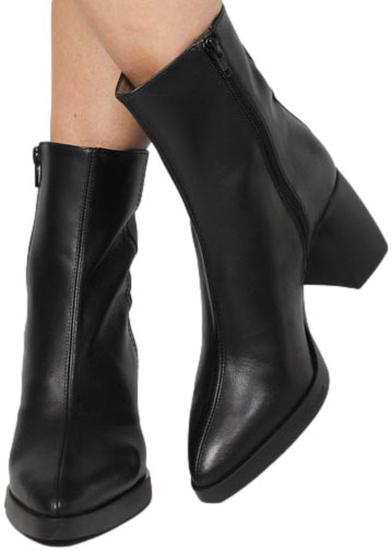 Botki Wonders L-1601 Isy Negro Skóra Naturalna 